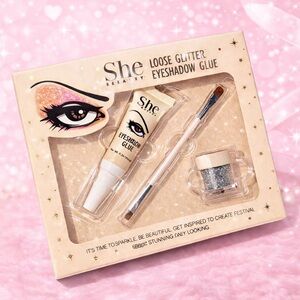 Silver Loose Glitter Eyeshadow Set